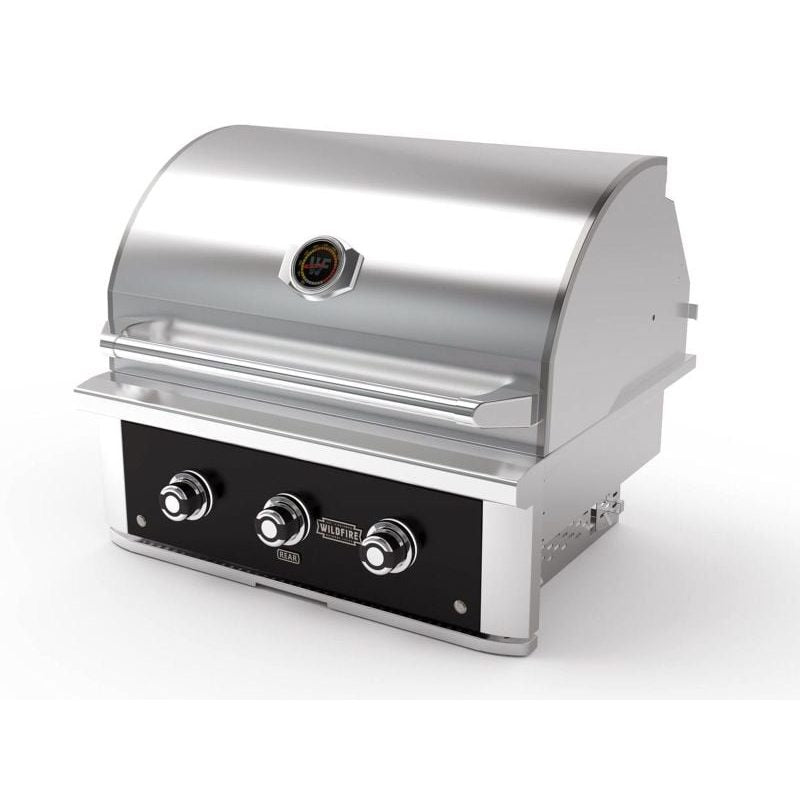 Wildfire Ranch Pro 30 Inch Black 304 Stainless Steel Freestanding Gas Grill - Brushed Stainless Accents