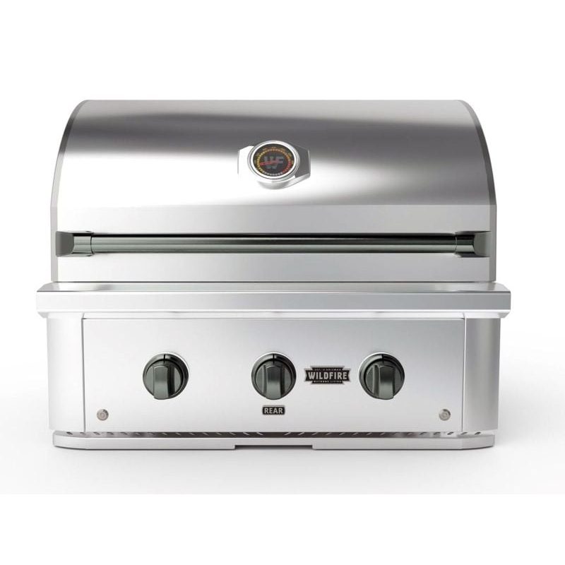 Wildfire Ranch Pro 30-Inch 2-Burner 304 Stainless Steel Gas Grill - Chrome Black Accents