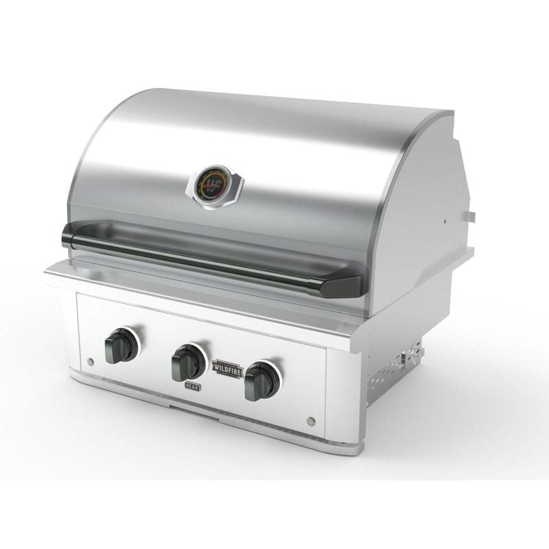 Wildfire Ranch Pro 30-Inch Stainless Steel Grill - Chrome Black Accents