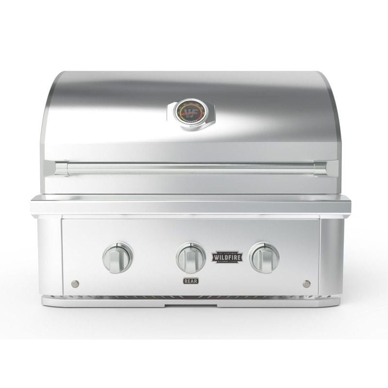 Wildfire Ranch Pro 30 Inch 304 Stainless Steel Freestanding Gas Grill - Brushed Stainless Accents