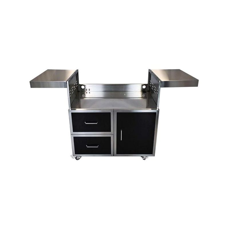Wildfire Ranch Pro 30 Inch 304 Stainless Steel Freestanding Gas Grill - Chrome Black Accents