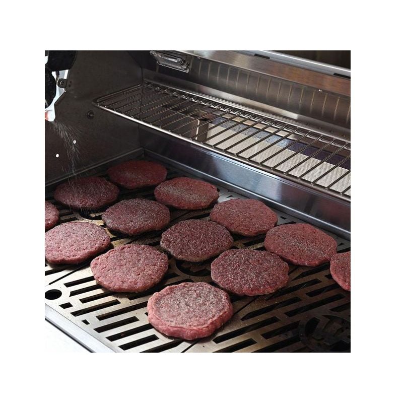 Wildfire Ranch Pro 30 Inch Black 304 Stainless Steel Freestanding Gas Grill - Brushed Stainless Accents | Grilling Burgers