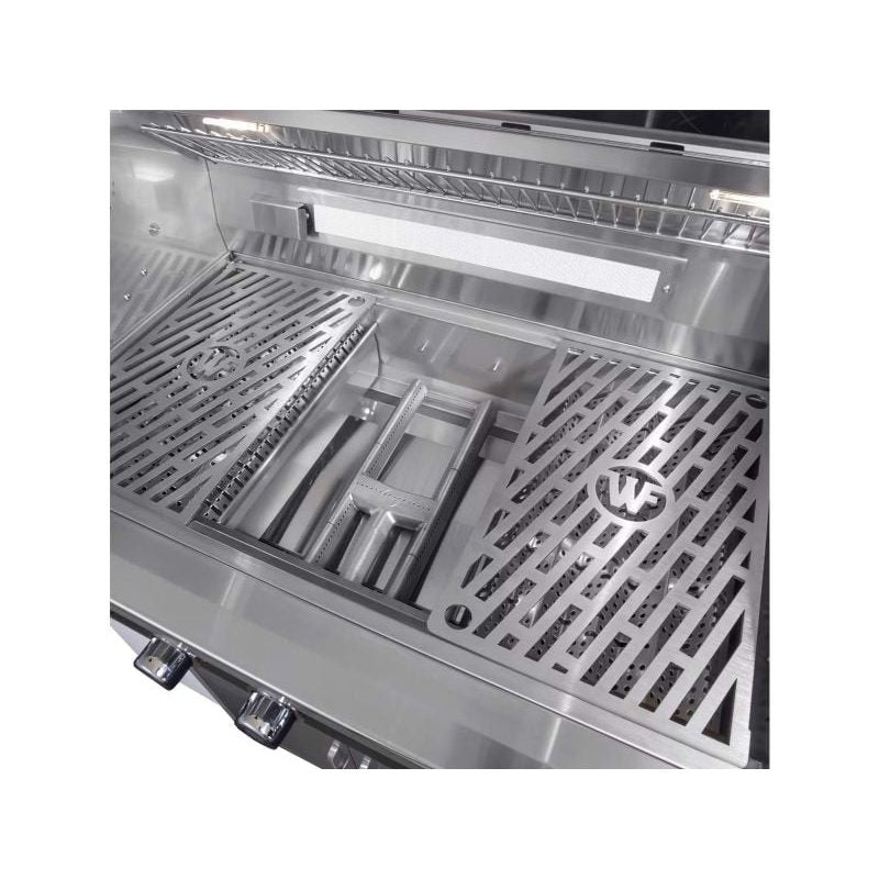 Wildfire Ranch Pro 30 Inch Black 304 Stainless Steel Freestanding Gas Grill - Brushed Stainless Accents | Laser Cut Grates Detail