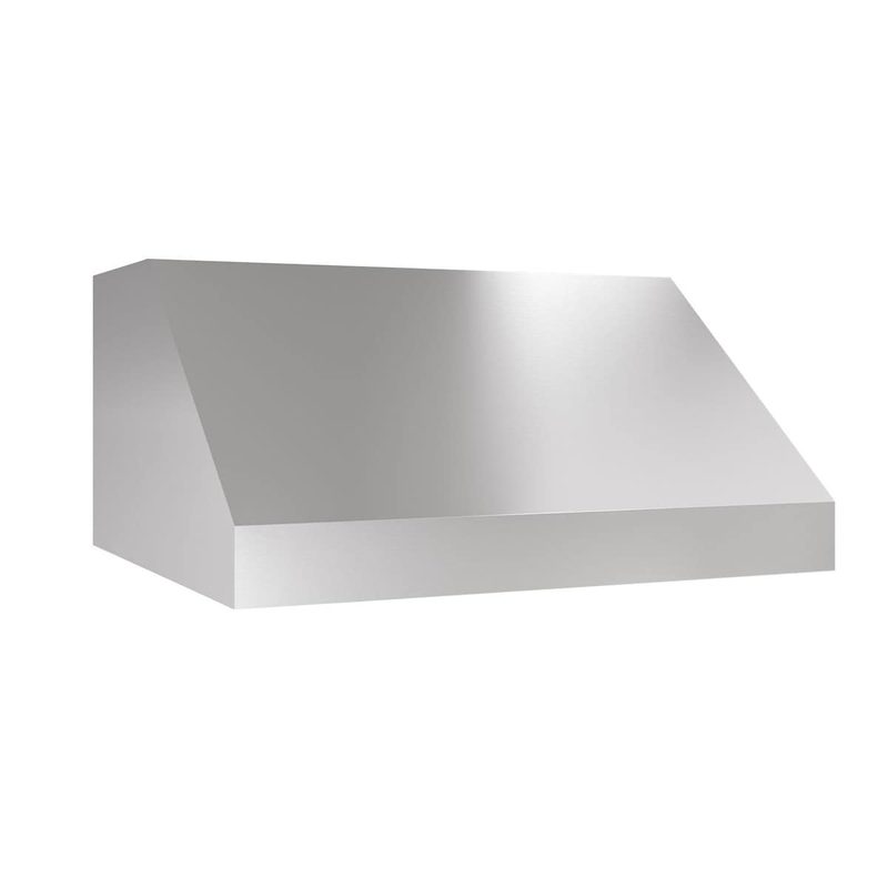 Zephyr Cypress 54-Inch Outdoor Wall Mount Range Hood Angled View