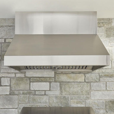 Zephyr Cypress Telescopic Duct Cover Extension Z1C-0178 - Installed on Stone Wall