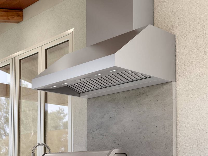Zephyr Cypress 54-Inch Outdoor Wall Mount Range Hood Underside Baffle Filter Detail