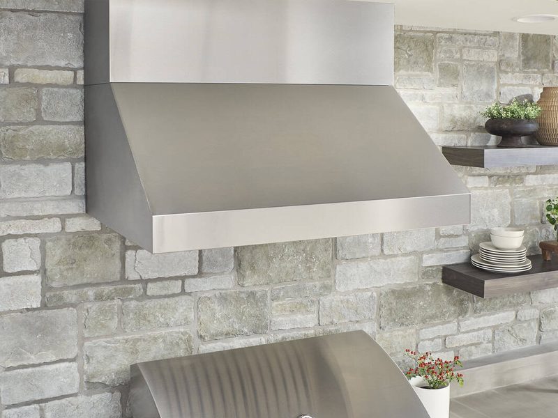 Zephyr Cypress 54-Inch Outdoor Wall Mount Range Hood Wall Mount Detail