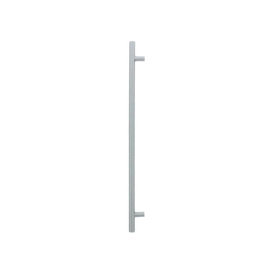 Zephyr Presrv PRHAN-C101 contemporary handle kit in stainless steel, round bar with standoff posts shown against a white background.