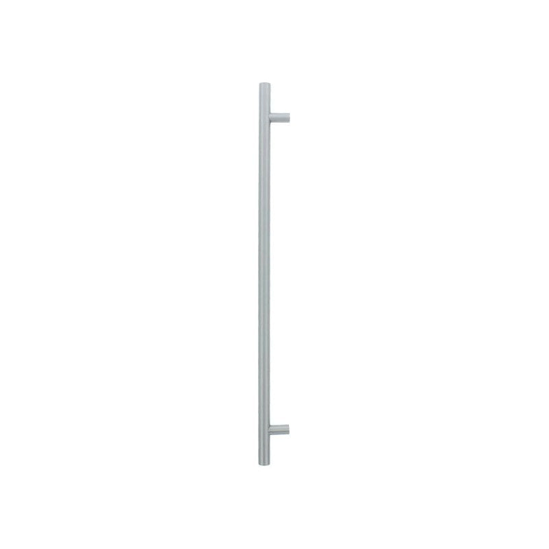 Zephyr Presrv PRHAN-C101 contemporary handle kit in stainless steel, round bar with standoff posts shown against a white background.
