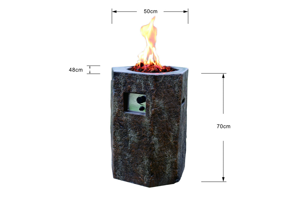 Propane fire table with easy access tank compartment