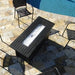 AZ Patio Black Mocha Finish Aluminum Rectangular Fire Pit With Wind Screen