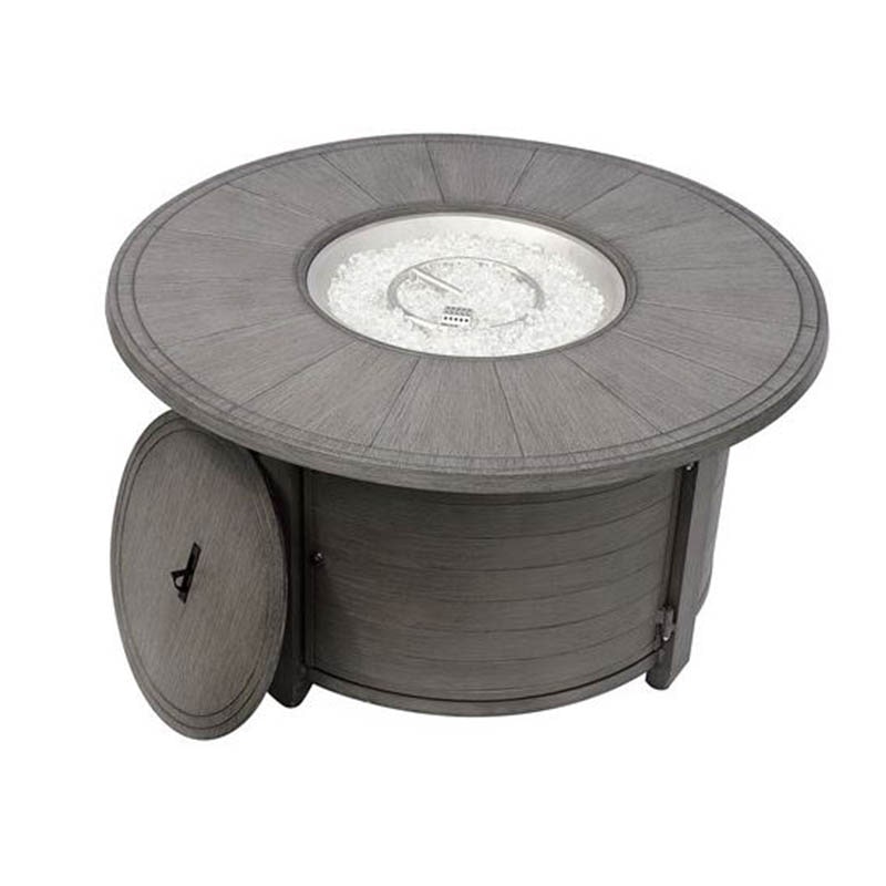 AZ Patio Brushed Wood Round Fire Pit