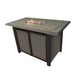 AZ Patio Heaters Rectangular Bar Height Tile Top Fire Pit with Wind Screen