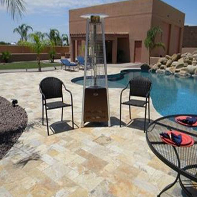 AZ Patio Compact Tall Quartz Glass Tube Heater- Hammered Bronze Finish