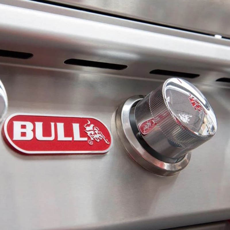 Bull Steer 24 Inch 3 Burner Built-In Gas Grill | Zinc Plated Gas Knobs