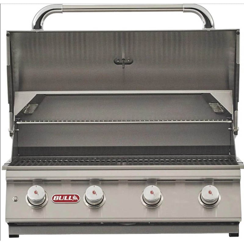Bull Lonestar Select 30 Inch 4 Burner Built In Gas Grill | Dual-Lined Grill Hood