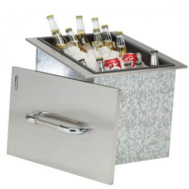 Bull 16-Inch Stainless Steel Built-In Outdoor Ice Chest | Countertop Drop-In Installation