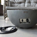Modeno Nantucket Light Gray Round Concrete Fire Bowl- 26 Inch with 10 Ft Gas Hose