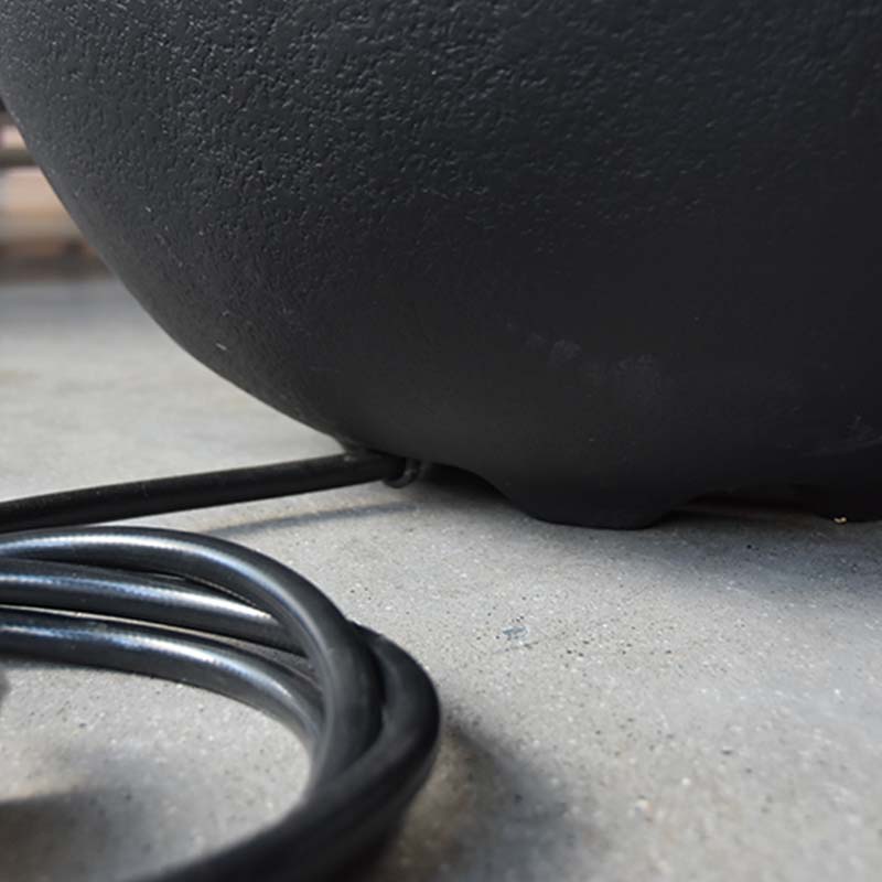 Modeno Jefferson Dark Gray Concrete Fire Bowl with 10 Ft Gas Hose