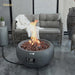 Circular fire pit with stainless steel burner