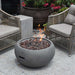 Propane fire bowl with easy access tank compartment