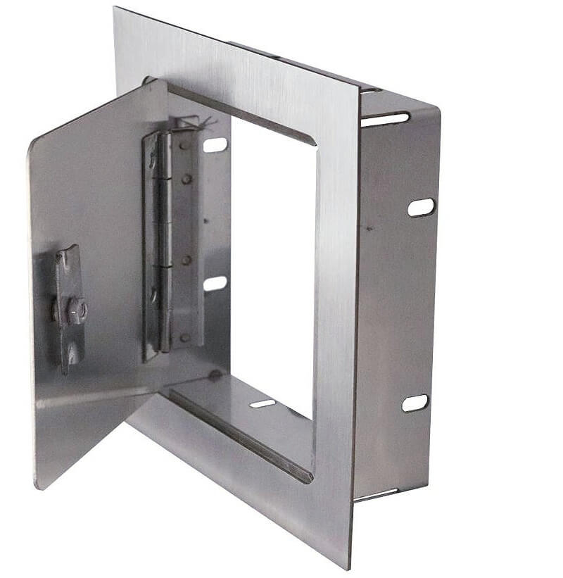 RCS 6 Inch Recessed Single Access Stainless Steel Door | Hidden Hinge