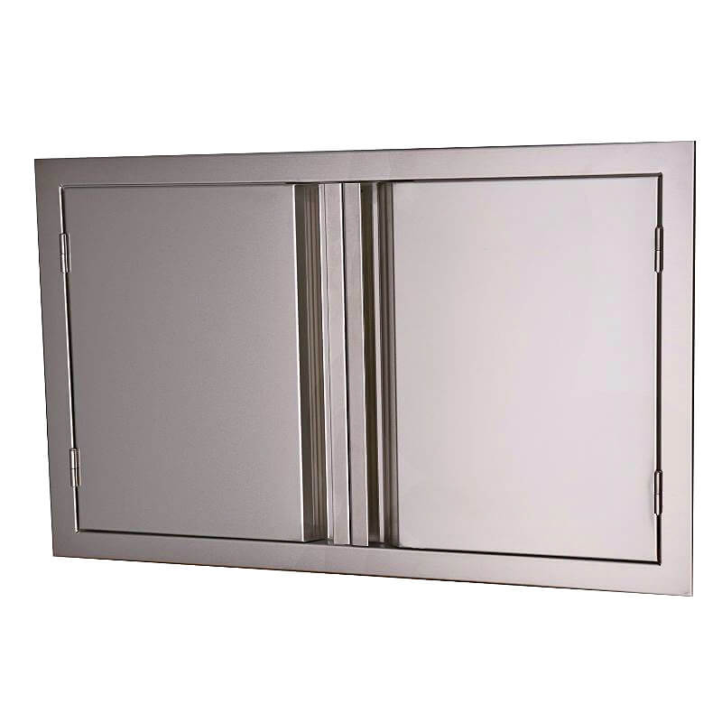 RCS Valiant 45 Inch Stainless Steel Double Access Door | Recessed Handles