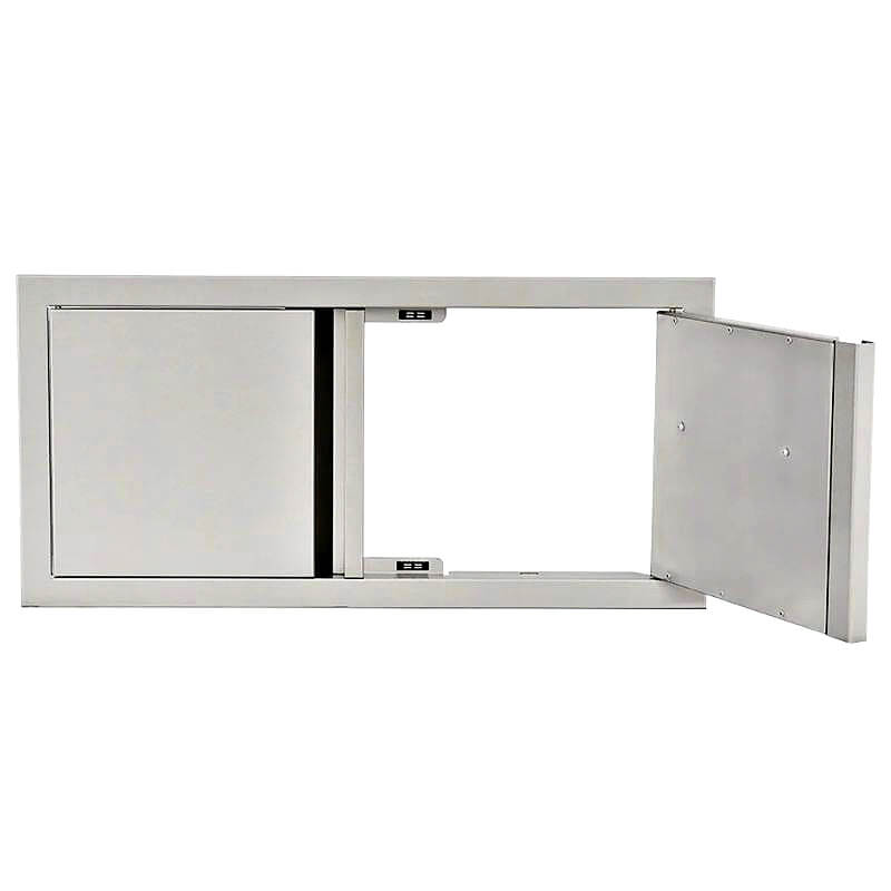 RCS Valiant 45 Inch Low Profile Stainless Steel Double Door | Flush Mounting