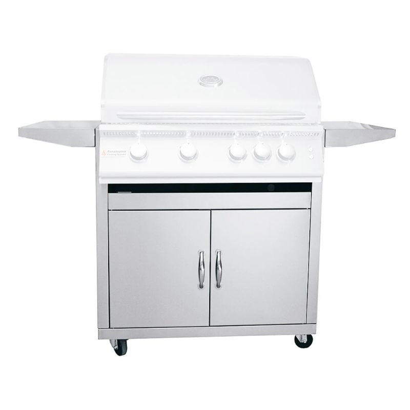 Stainless steel cart for 4 burner grill