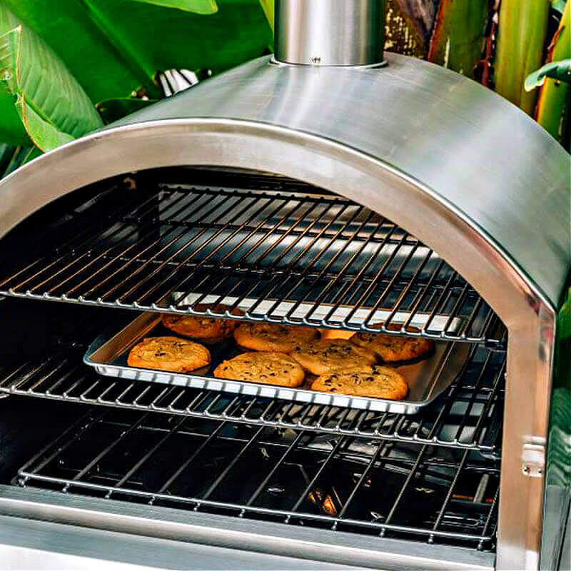 Summerset Freestanding Outdoor Pizza Oven | Shown Baking